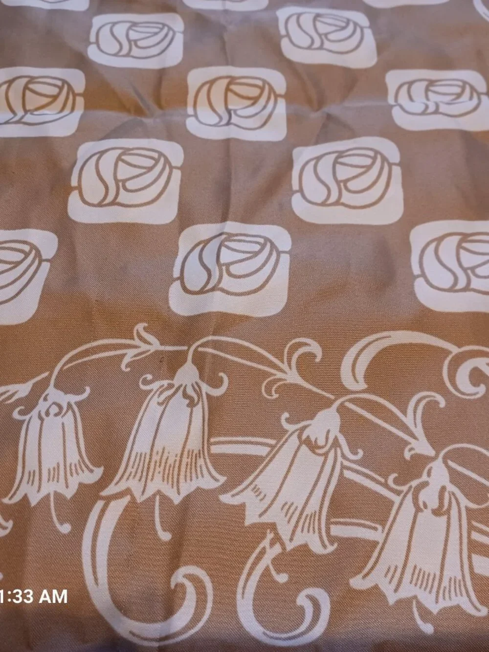 Women's Large Made in Italy Silky Scarf Cream and Beige